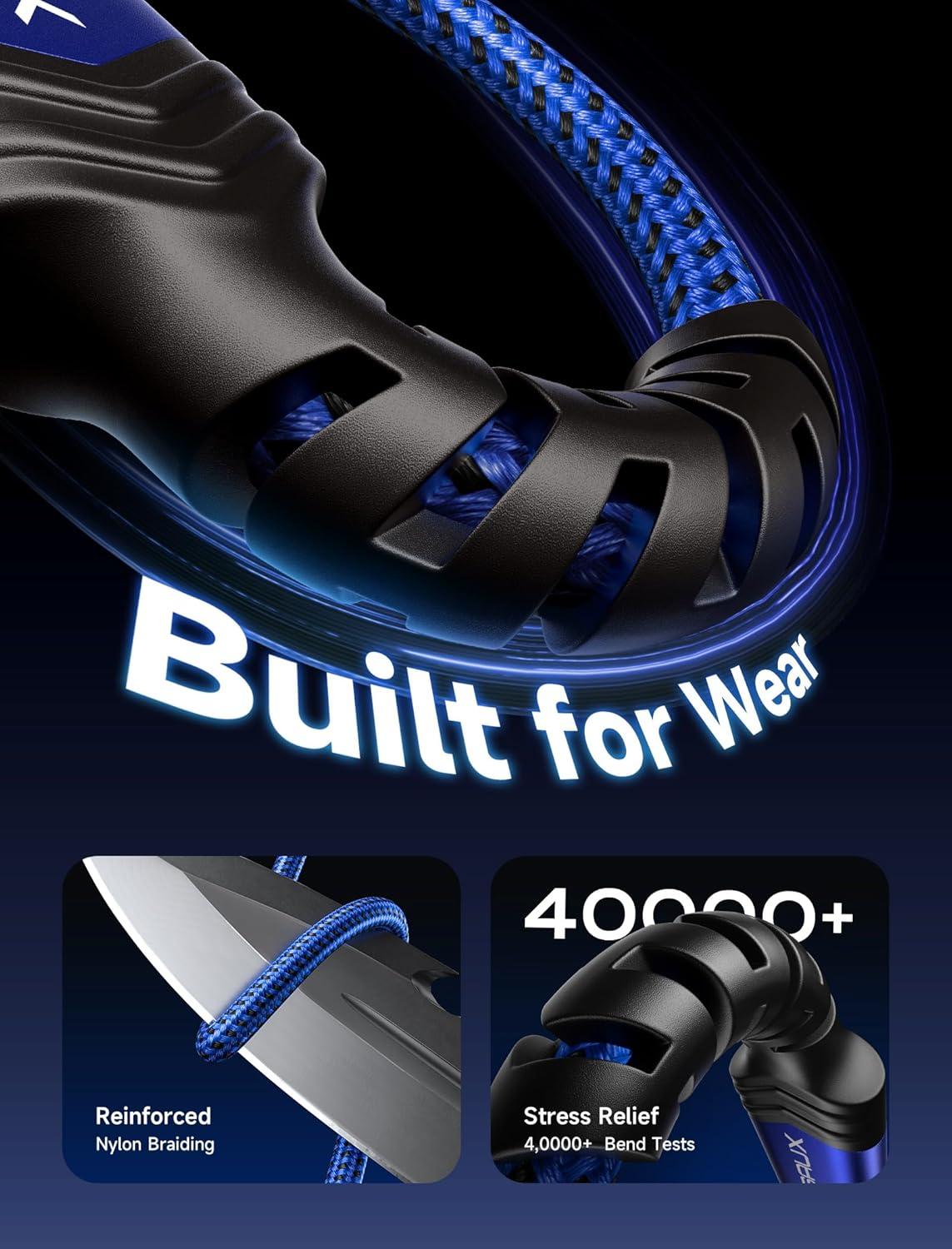 imageJSAUX USB C Cable Fast Charging 3Pack10ft66ft33ft USB A to Type C Charger Cord for iPhone 1717 Pro17 Pro Max iPhone 1616 Pro16 Pro Max Samsung Galaxy S23 S22 S20 USB C ChargerBlueBlue