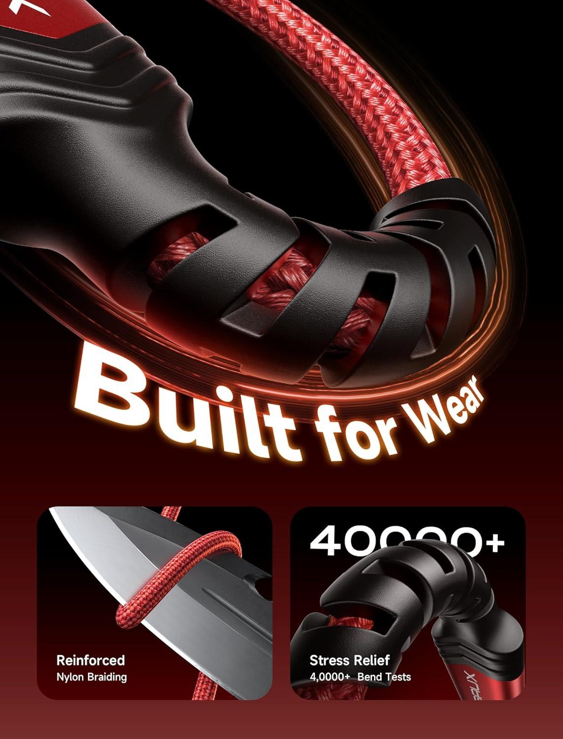 imageJSAUX USB C Cable Fast Charging 3Pack10ft66ft33ft USB A to Type C Charger Cord for iPhone 1717 Pro17 Pro Max iPhone 1616 Pro16 Pro Max Samsung Galaxy S23 S22 S20 USB C ChargerBlueRed