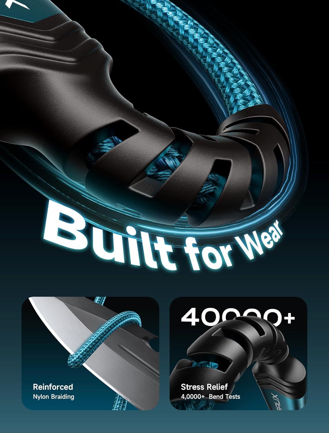 imageJSAUX USB C Cable Fast Charging 3Pack10ft66ft33ft USB A to Type C Charger Cord for iPhone 1717 Pro17 Pro Max iPhone 1616 Pro16 Pro Max Samsung Galaxy S23 S22 S20 USB C ChargerBlueGreen