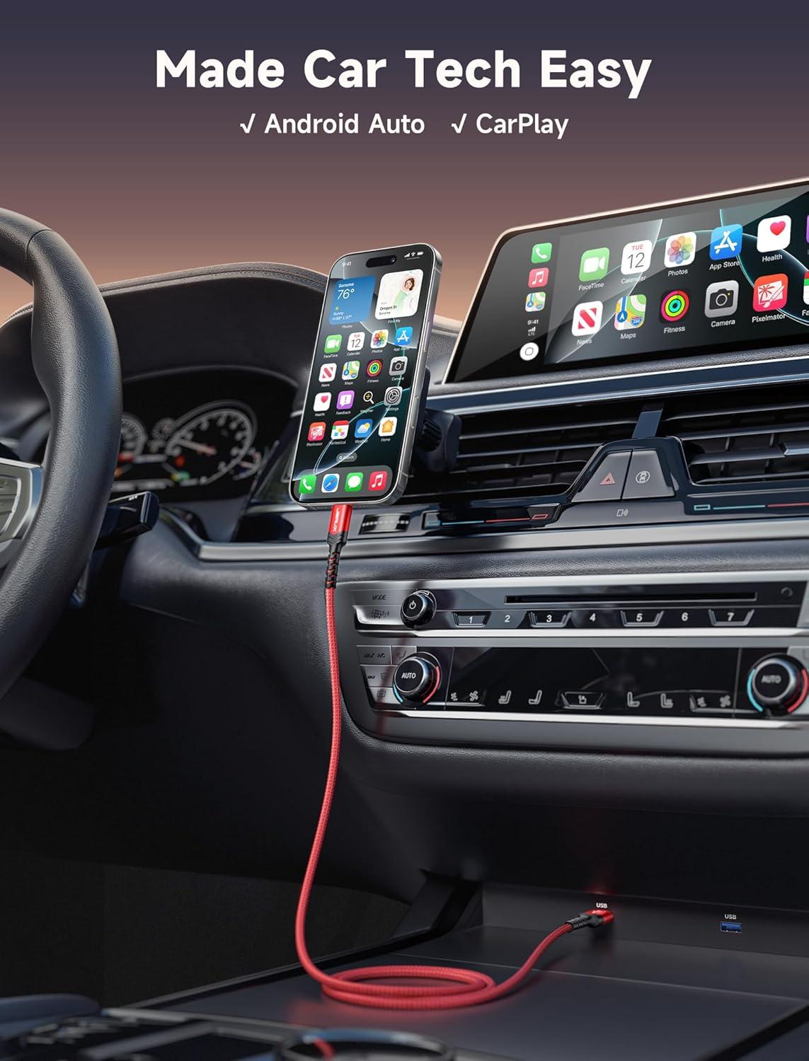 imageJSAUX USB C Cable Fast Charging 3Pack10ft66ft33ft USB A to Type C Charger Cord for iPhone 1717 Pro17 Pro Max iPhone 1616 Pro16 Pro Max Samsung Galaxy S23 S22 S20 USB C ChargerBlueRed