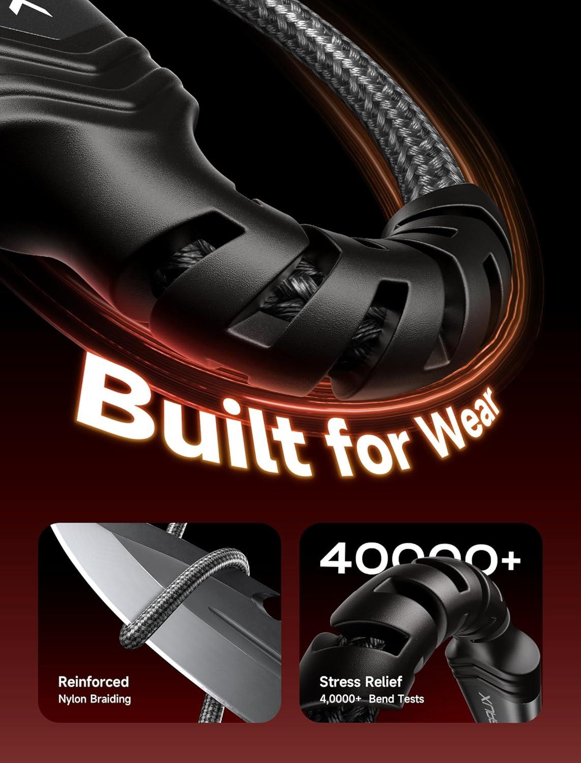 imageJSAUX USB C Cable Fast Charging 3Pack10ft66ft33ft USB A to Type C Charger Cord for iPhone 1717 Pro17 Pro Max iPhone 1616 Pro16 Pro Max Samsung Galaxy S23 S22 S20 USB C ChargerBlueGrey