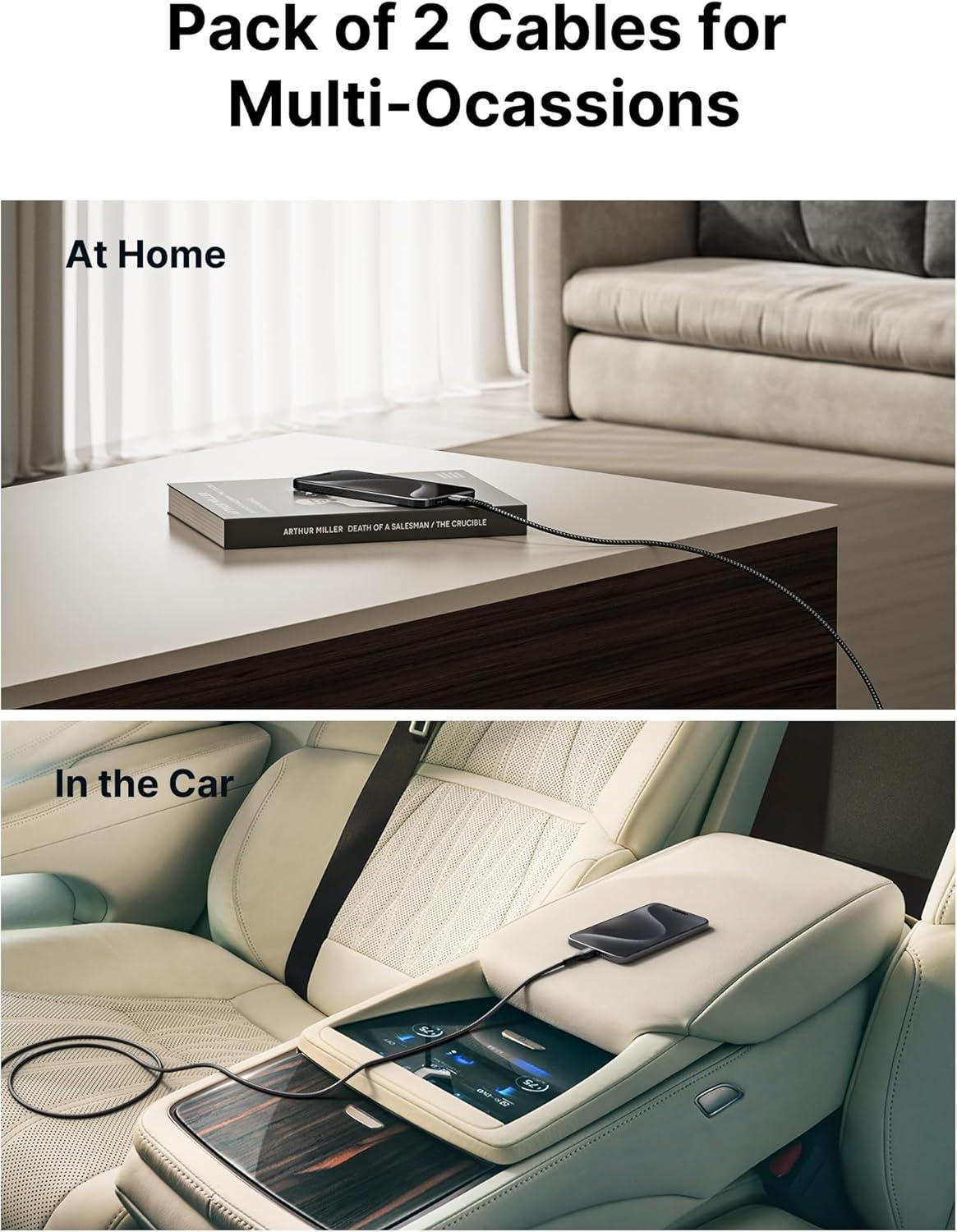 imageJSAUX USB C Cable Fast Charging 3Pack10ft66ft33ft USB A to Type C Charger Cord for iPhone 1717 Pro17 Pro Max iPhone 1616 Pro16 Pro Max Samsung Galaxy S23 S22 S20 USB C ChargerBlueBlack