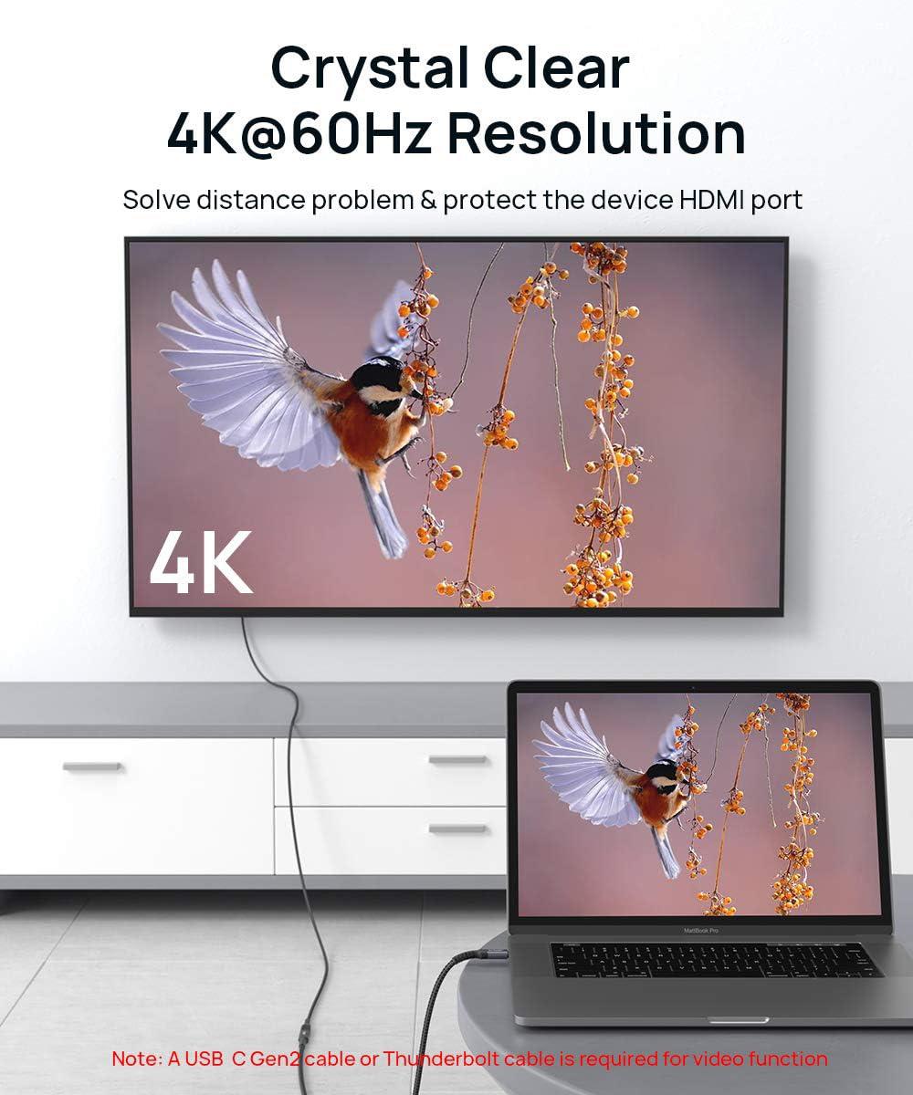 imageJSAUX USB C Extension Cable 2M66FT Type C 32 Extender Cord Male to Female Support PD 100W5A Fast Charging 10Gbps Sync Transfer Compatible with Switch 2 iPhone 17 MacBook iPad Pro Galaxy S2366FT