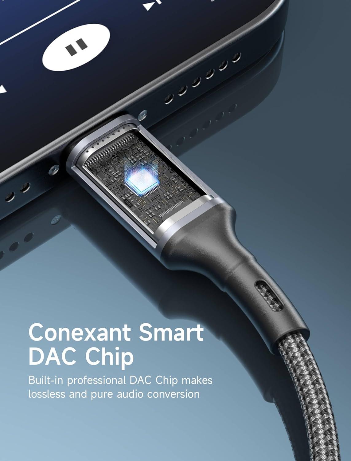 imageJSAUX USB C to 35mm Audio Aux Cable 99ft USB Type C to 35mm Headphone Stereo Car Cord Compatible with iPhone 17161514 Pro Max Plus Samsung Galaxy S24S23S22S21 Ultra iPad Pro Pixel 98Grey