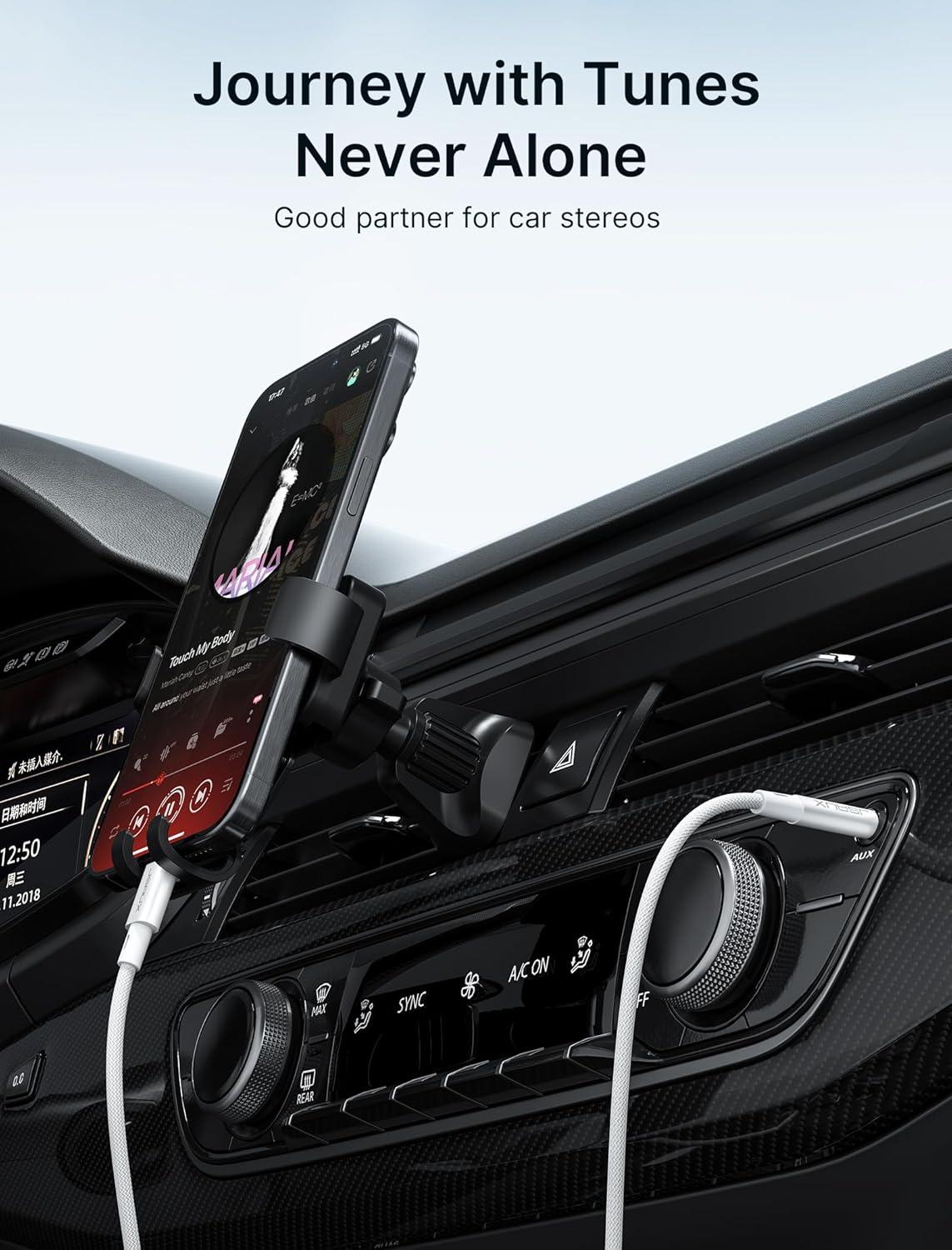 imageJSAUX USB C to 35mm Audio Aux Jack Cable for iPhone 17 Pro MaxAir 33ft Type C to 35mm Headphone Car Stereo Cord Compatible with iPhone 1615 Pro MaxSamsung Galaxy S25 S24 iPad Pro Pixel 98Whitestandard