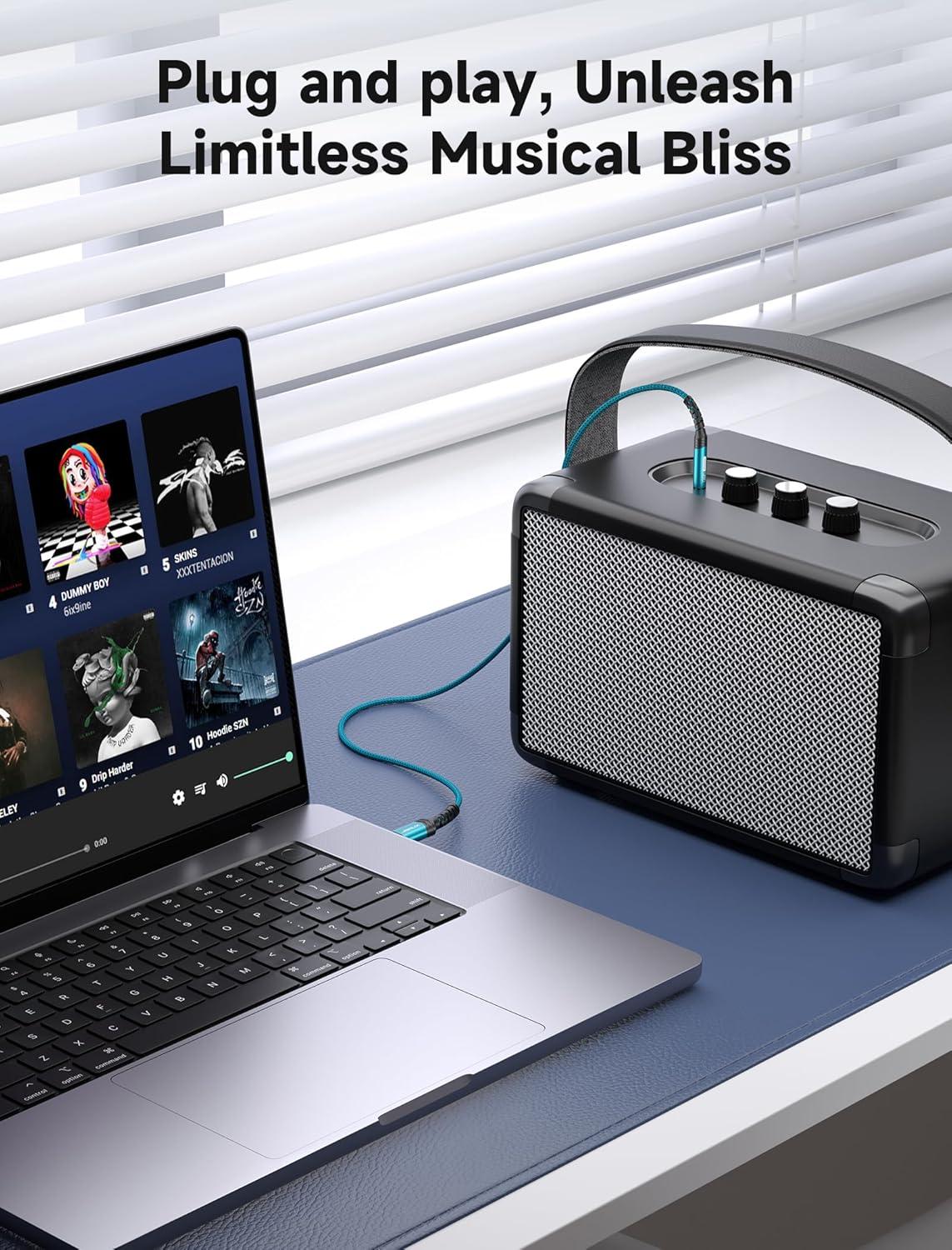 imageJSAUX USB C to 35mm Audio Aux Jack Cable for iPhone 17 Pro MaxAir 33ft Type C to 35mm Headphone Car Stereo Cord Compatible with iPhone 1615 Pro MaxSamsung Galaxy S25 S24 iPad Pro Pixel 98Greenstandard