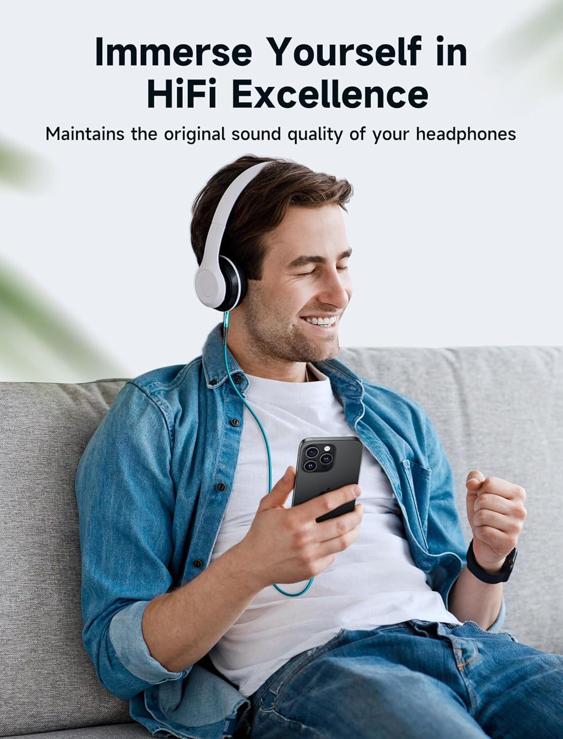 imageJSAUX USB C to 35mm Audio Aux Jack Cable for iPhone 17 Pro MaxAir 33ft Type C to 35mm Headphone Car Stereo Cord Compatible with iPhone 1615 Pro MaxSamsung Galaxy S25 S24 iPad Pro Pixel 98Greenstandard