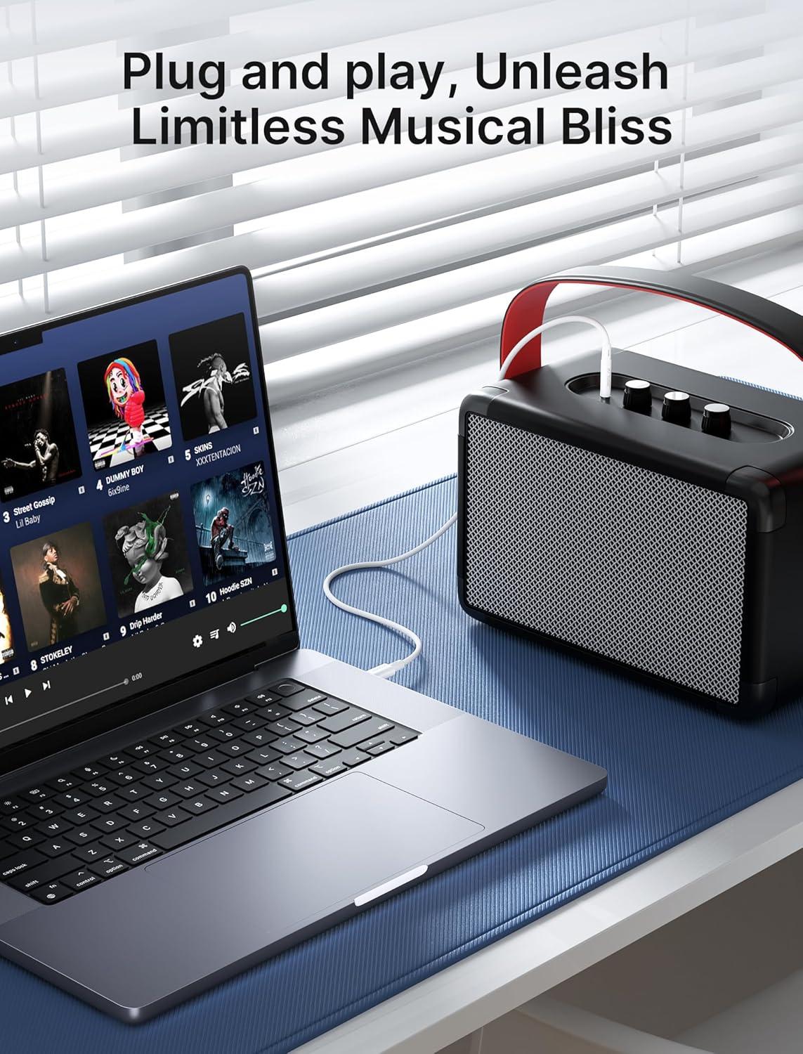 imageJSAUX USB C to 35mm Audio Aux Jack Cable for iPhone 17 Pro MaxAir 33ft Type C to 35mm Headphone Car Stereo Cord Compatible with iPhone 1615 Pro MaxSamsung Galaxy S25 S24 iPad Pro Pixel 98Whitestandard