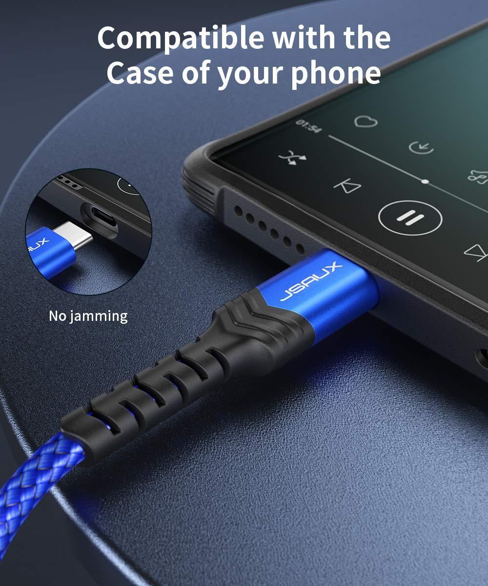 imageJSAUX USB C to 35mm Audio Aux Jack Cable for iPhone 17 Pro MaxAir 33ft Type C to 35mm Headphone Car Stereo Cord Compatible with iPhone 1615 Pro MaxSamsung Galaxy S25 S24 iPad Pro Pixel 98Bluestandard