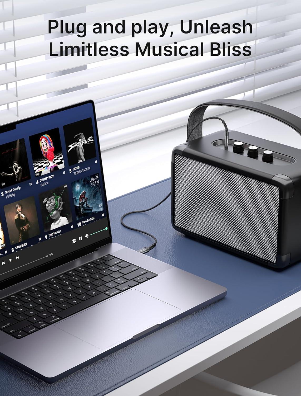 imageJSAUX USB C to 35mm Audio Aux Jack Cable for iPhone 17 Pro MaxAir 33ft Type C to 35mm Headphone Car Stereo Cord Compatible with iPhone 1615 Pro MaxSamsung Galaxy S25 S24 iPad Pro Pixel 98Blackstandard