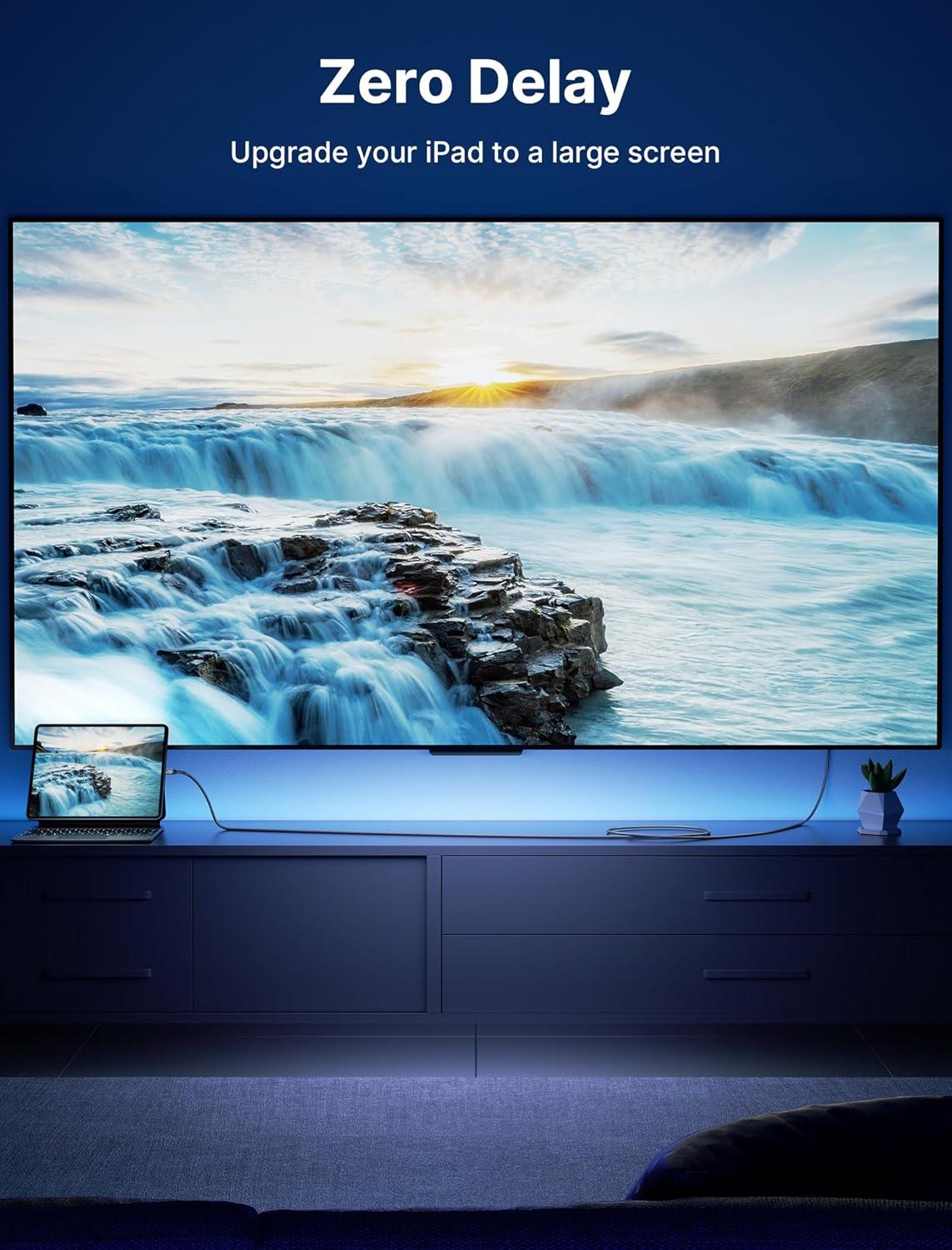 imageJSAUX USB C to HDMI Cable 10ft  4K60Hz  USB 31 Type C to HDMI 20 Cord for Home Office Thunderbolt 34 Compatible with iPhone 16 Pro Max MacBook ProAir Galaxy S8 to S24 iPad Pro iMacBlackGrey