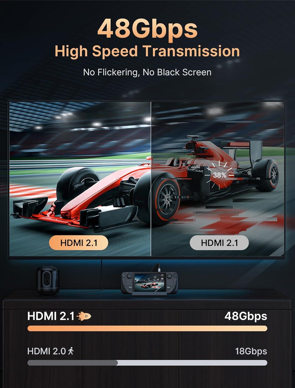 imageJSAUX USB C to HDMI Cable 10ft  4K60Hz  USB 31 Type C to HDMI 20 Cord for Home Office Thunderbolt 34 Compatible with iPhone 16 Pro Max MacBook ProAir Galaxy S8 to S24 iPad Pro iMacBlackGrey