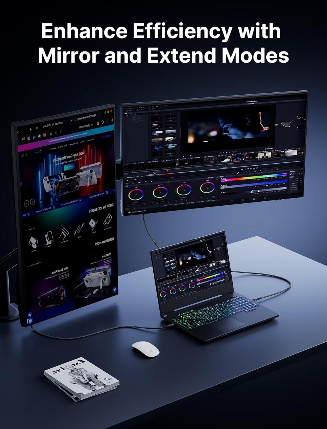 imageJSAUX USB C to HDMI Cable 10ft  4K60Hz  USB 31 Type C to HDMI 20 Cord for Home Office Thunderbolt 34 Compatible with iPhone 16 Pro Max MacBook ProAir Galaxy S8 to S24 iPad Pro iMacBlackBlack