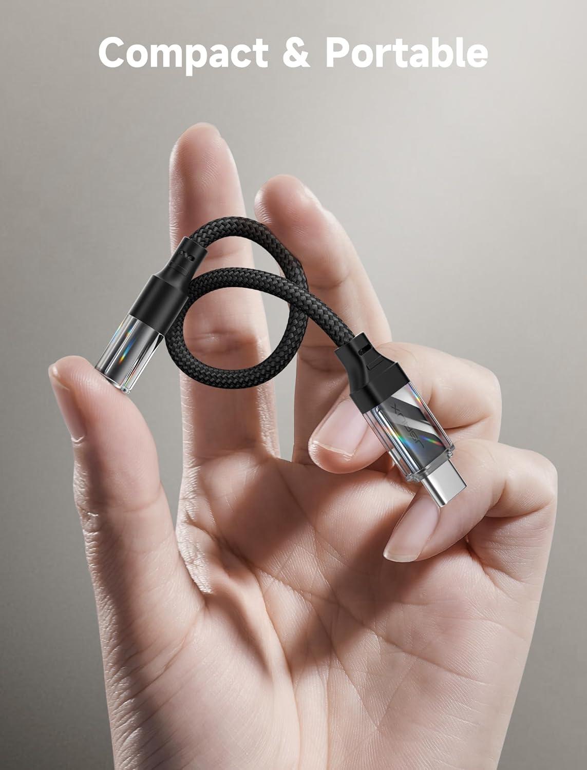 imageJSAUX USB Type C to 35mm Female Headphone Jack Adapter USB C to Aux Audio Dongle Cable Cord Compatible with iPhone 17 Pro Max16 Pro15 Samsung Galaxy S24S23S22 Ultra iPad Pro Pixel 98 GreyTransparent Black