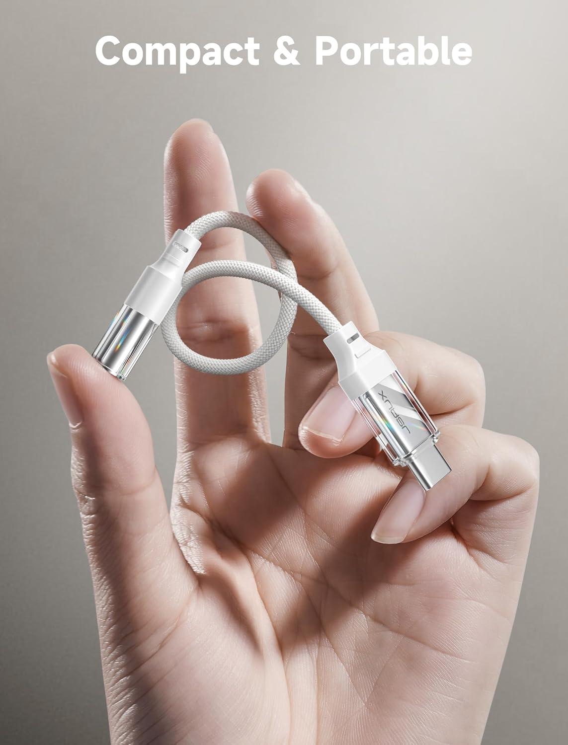 imageJSAUX USB Type C to 35mm Female Headphone Jack Adapter USB C to Aux Audio Dongle Cable Cord Compatible with iPhone 17 Pro Max16 Pro15 Samsung Galaxy S24S23S22 Ultra iPad Pro Pixel 98 GreyWhite