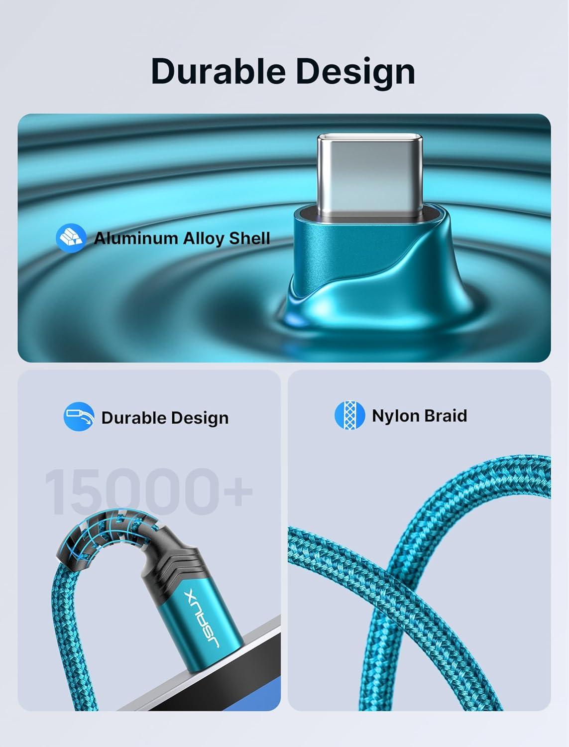 imageJSAUX USB Type C to 35mm Female Headphone Jack Adapter USB C to Aux Audio Dongle Cable Cord Compatible with iPhone 17 Pro Max16 Pro15 Samsung Galaxy S24S23S22 Ultra iPad Pro Pixel 98 GreyGreen