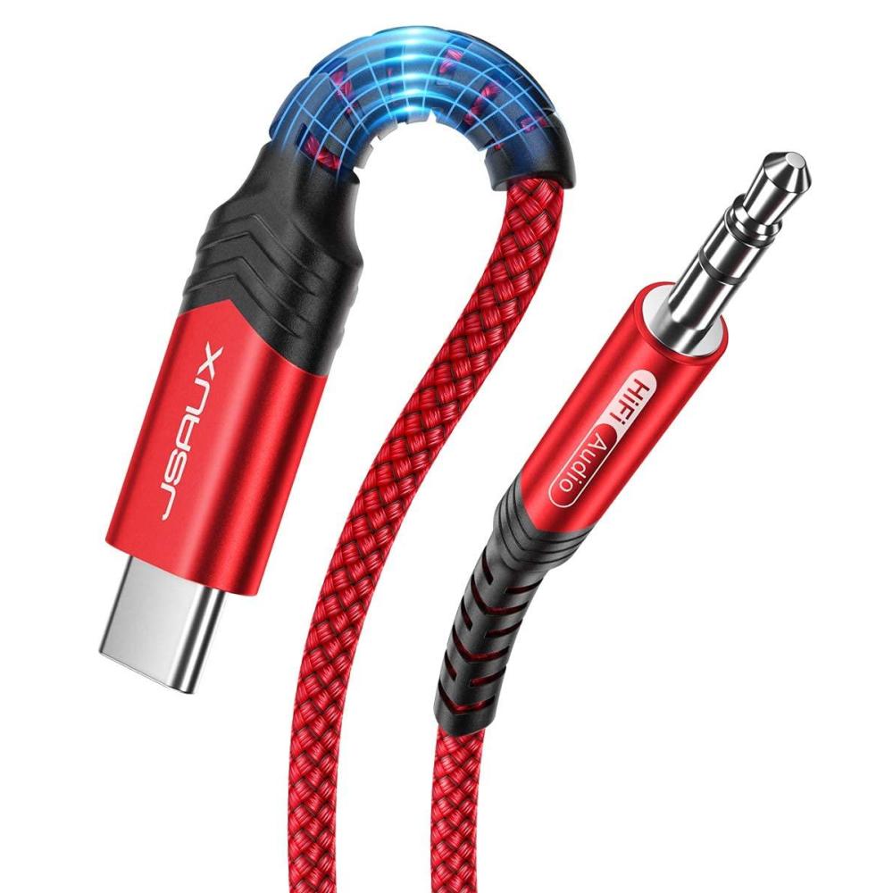 imageJSAUX USB C to 35mm Audio Aux Jack Cable for iPhone 17 Pro MaxAir 33ft Type C to 35mm Headphone Car Stereo Cord Compatible with iPhone 1615 Pro MaxSamsung Galaxy S25 S24 iPad Pro Pixel 98Redstandard