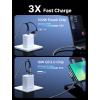 imageJSAUX 100W USB C Cable 2Pack 10FT Right Angle Fast Charging Cord with USB A to C Adapter for iPhone AiriPhone 17 iPhone 17 ProiPhone 17 Pro Max iPhone 1615 Samsung MacBook iPad  RedGrey