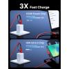 imageJSAUX 100W USB C Cable 2Pack 10FT Right Angle Fast Charging Cord with USB A to C Adapter for iPhone AiriPhone 17 iPhone 17 ProiPhone 17 Pro Max iPhone 1615 Samsung MacBook iPad  RedRed
