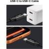 imageJSAUX 100W USB C to USB C Cable 2Pack 66FT Type C Fast Charging Cord Compatible with iPhone 17iPhone AiriPhone 17 ProiPhone 17 Pro Max iPhone 1615 Series Galaxy SNote MacBook iPad  GreyBlack