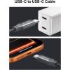imageJSAUX 100W USB C to USB C Cable 2Pack 66FT Type C Fast Charging Cord Compatible with iPhone 17iPhone AiriPhone 17 ProiPhone 17 Pro Max iPhone 1615 Series Galaxy SNote MacBook iPad  GreyGrey