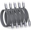 imageJSAUX 100W USB C to USB C Cable 2Pack 66FT Type C Fast Charging Cord Compatible with iPhone 17iPhone AiriPhone 17 ProiPhone 17 Pro Max iPhone 1615 Series Galaxy SNote MacBook iPad  GreyGrey