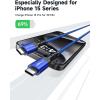 imageJSAUX 100W USB C to USB C Cable for iPhone 17 USBC Type C Charge Cord 5A Fast Charging Compatible with iPhone 17 Air 16 15 Pro Max Samsung Galaxy S25 S24 MacBook iPad Pro Carplay 66FT66FT RedBlue