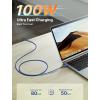 imageJSAUX 100W USB C to USB C Cable for iPhone 17 USBC Type C Charge Cord 5A Fast Charging Compatible with iPhone 17 Air 16 15 Pro Max Samsung Galaxy S25 S24 MacBook iPad Pro Carplay 66FT66FT RedBlue