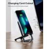 imageJSAUX Cell Phone Stand Foldable Aluminum Adjustable Phone Holder for Desk Portable Travel Essentials Office Accessories for iPhone 17 16 15 14 13 Pro Max Samsung S25 S24 S23 Ultra KindleGrayBlack