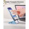 imageJSAUX Cell Phone Stand Foldable Aluminum Adjustable Phone Holder for Desk Portable Travel Essentials Office Accessories for iPhone 17 16 15 14 13 Pro Max Samsung S25 S24 S23 Ultra KindleGrayGrey