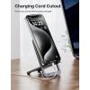 imageJSAUX Cell Phone Stand Foldable Aluminum Adjustable Phone Holder for Desk Portable Travel Essentials Office Accessories for iPhone 17 16 15 14 13 Pro Max Samsung S25 S24 S23 Ultra KindleGrayGrey