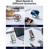imageJSAUX Cell Phone Stand Foldable Aluminum Adjustable Phone Holder for Desk Portable Travel Essentials Office Accessories for iPhone 17 16 15 14 13 Pro Max Samsung S25 S24 S23 Ultra KindleGrayGrey
