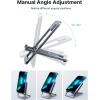 imageJSAUX Cell Phone Stand Foldable Aluminum Adjustable Phone Holder for Desk Portable Travel Essentials Office Accessories for iPhone 17 16 15 14 13 Pro Max Samsung S25 S24 S23 Ultra KindleGrayGrey