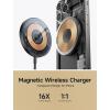 imageJSAUX Charger for iPhone 17 Magsafe Wireless Charging Compatible with iPhone 17 Air Pro Max1615141312 Series Magnetic Mag Safe Charging Pad Aluminum Alloy USB ampamp USB C Dual Ports  BlueClearBlack