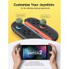 imageJSAUX Thumb Grips for Nintendo Switch 2 2025 Switch Thumb Grip Caps Ergonomic Design Enhanced Gaming Grip Comfortable ampamp Durable Joycon Grip Button Stick Cover  Purple 3Pairs6pcsGreen
