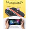imageJSAUX Thumb Grips for Nintendo Switch 2 2025 Switch Thumb Grip Caps Ergonomic Design Enhanced Gaming Grip Comfortable ampamp Durable Joycon Grip Button Stick Cover  Purple 3Pairs6pcsPurple
