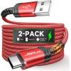 imageJSAUX USB C Cable 2Pack 66ft USB A to USB Cord Fast Charging for iPhone 17 iPhone Air iPhone 17 Pro iPhone 17 Pro Max iPhone 16iPhone 15 Series Samsung S20 S10 Note 20 10 Car Play  RedRed