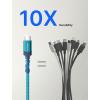 imageJSAUX USB C Cable Fast Charging 3Pack10ft66ft33ft USB A to Type C Charger Cord for iPhone 1717 Pro17 Pro Max iPhone 1616 Pro16 Pro Max Samsung Galaxy S23 S22 S20 USB C ChargerBlueGreen