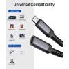 imageJSAUX USB C Extension Cable 2M66FT Type C 32 Extender Cord Male to Female Support PD 100W5A Fast Charging 10Gbps Sync Transfer Compatible with Switch 2 iPhone 17 MacBook iPad Pro Galaxy S2315FT