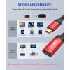 imageJSAUX USB C to DisplayPort Adapter 4K60Hz Type C to Display Port Cable Adapter Compatible with iPhone 17 Pro15 MacBook Pro 2019 2018 Surface Book Dell XPS Samsung Galaxy S24 S23 Note 20GreyRed