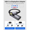 imageJSAUX USB C to DisplayPort Adapter 4K60Hz Type C to Display Port Cable Adapter Compatible with iPhone 17 Pro15 MacBook Pro 2019 2018 Surface Book Dell XPS Samsung Galaxy S24 S23 Note 20GreyGrey