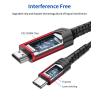imageJSAUX USB C to HDMI Cable 10ft  4K60Hz  USB 31 Type C to HDMI 20 Cord for Home Office Thunderbolt 34 Compatible with iPhone 16 Pro Max MacBook ProAir Galaxy S8 to S24 iPad Pro iMacBlackRed