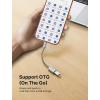 imageJSAUX USB C to USB 30 Adapter 2 Pack USB C Male to USB Female OTG Cable Adapter Compatible with MacBook ProAir iPhone 17 Pro MaxiPhone Air16e1615 Series Samsung Galaxy S25S24S23Silver
