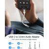 imageJSAUX USB Type C to 35mm Female Headphone Jack Adapter USB C to Aux Audio Dongle Cable Cord Compatible with iPhone 17 Pro Max16 Pro15 Samsung Galaxy S24S23S22 Ultra iPad Pro Pixel 98 GreyWhite