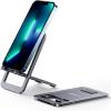 imageJSAUX Cell Phone Stand Foldable Aluminum Adjustable Phone Holder for Desk Portable Travel Essentials Office Accessories for iPhone 17 16 15 14 13 Pro Max Samsung S25 S24 S23 Ultra KindleGrayGrey