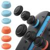 imageJSAUX Thumb Grips for Nintendo Switch 2 2025 Switch Thumb Grip Caps Ergonomic Design Enhanced Gaming Grip Comfortable ampamp Durable Joycon Grip Button Stick Cover  Purple 3Pairs6pcsBlackBlue and Orange12pcs