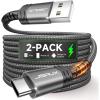 imageJSAUX USB C Cable 2Pack 66ft USB A to USB Cord Fast Charging for iPhone 17 iPhone Air iPhone 17 Pro iPhone 17 Pro Max iPhone 16iPhone 15 Series Samsung S20 S10 Note 20 10 Car Play  RedGrey