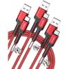 imageJSAUX USB C Cable Fast Charging 3Pack10ft66ft33ft USB A to Type C Charger Cord for iPhone 1717 Pro17 Pro Max iPhone 1616 Pro16 Pro Max Samsung Galaxy S23 S22 S20 USB C ChargerBlueRed