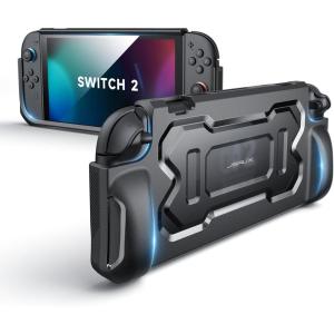 imageJSAUX Protective Case for Nintendo Switch 2 2025 TPU Grip Portable Cover Compatible with Switch 2 Case and JoyCon Controller Accessories with Drop ampamp Scratch ResistanceBlack