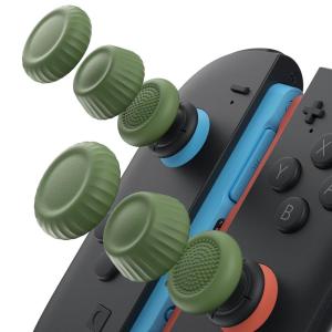 imageJSAUX Thumb Grips for Nintendo Switch 2 2025 Switch Thumb Grip Caps Ergonomic Design Enhanced Gaming Grip Comfortable ampamp Durable Joycon Grip Button Stick Cover  Purple 3Pairs6pcsGreen